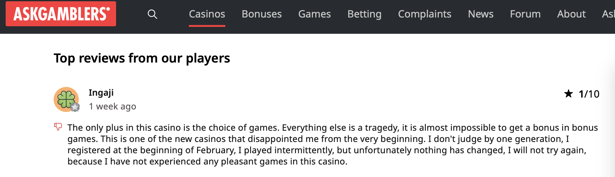 Fugu Casino kritische Bonusgewinne Bewertung AskGamblers