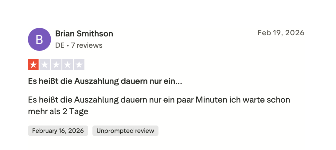 Fugu Casino Auszahlungsdauer Trustpilot Beschwerde Februar 2026