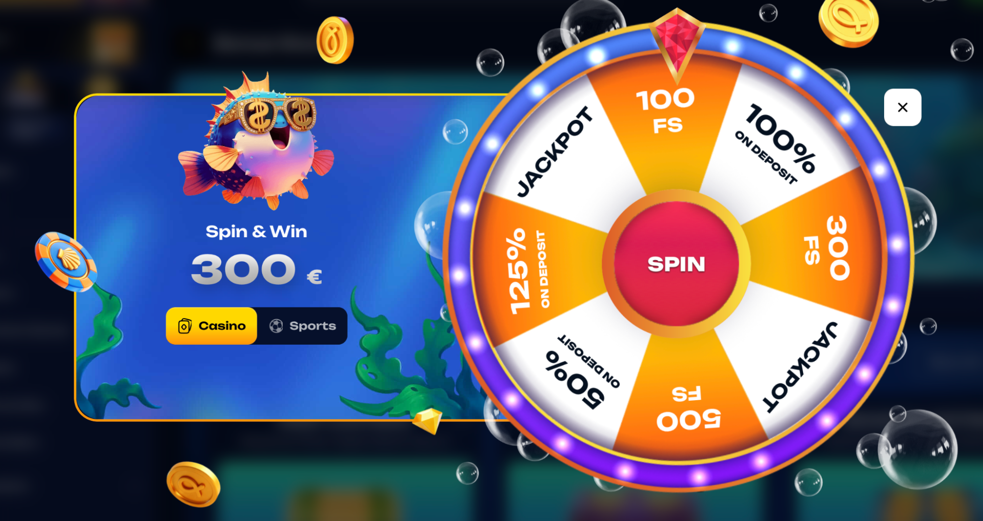 Fugu Casino Lobby Interface