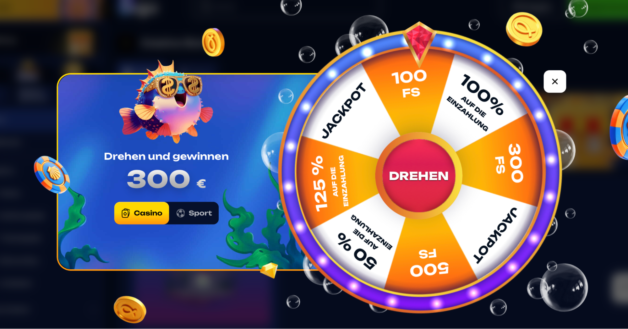 Fugu Casino Lobby Interface